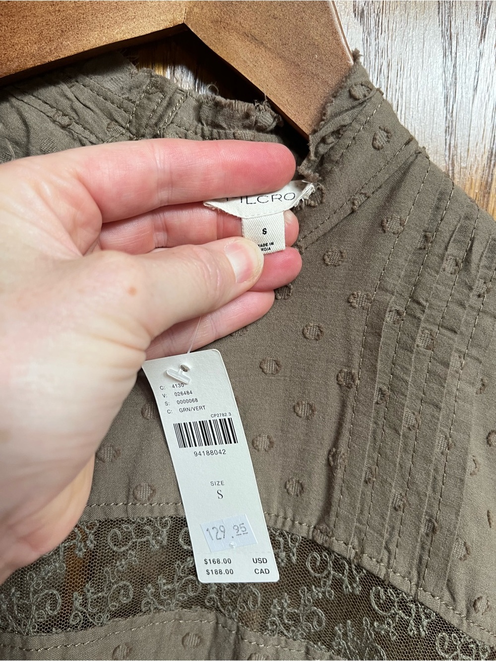 Pilcro anthropologie Olive Green Dress S - Picture 3 of 5